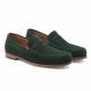mocassins contemporains cuir daim vert jules & jenn