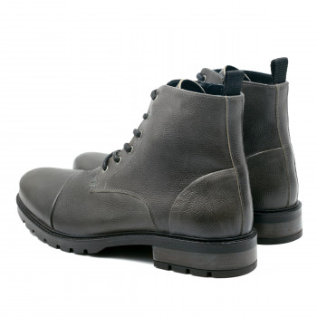 vue arriere rangers boots cuir graine gris jules & jenn