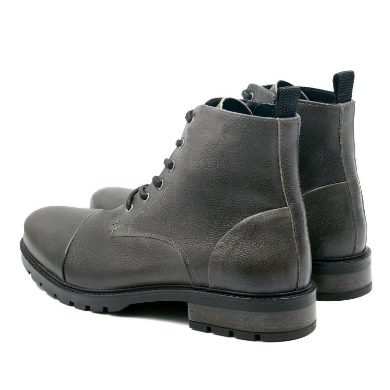 vue arriere rangers boots cuir graine gris jules & jenn