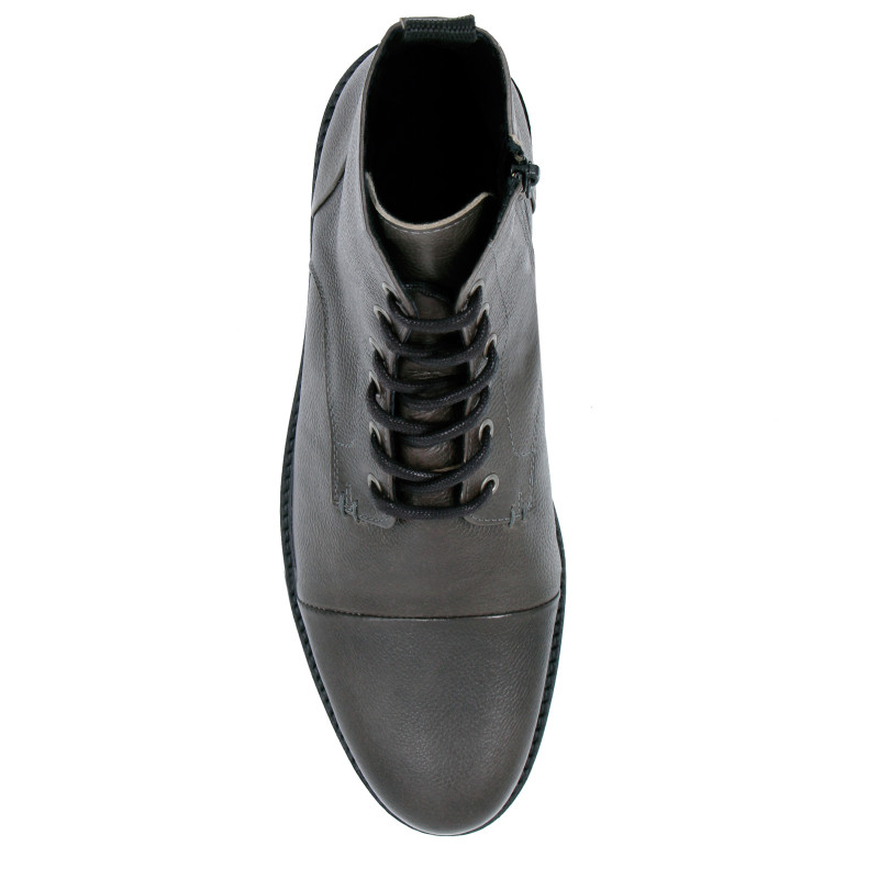 vue dessus rangers boots cuir graine gris jules & jenn