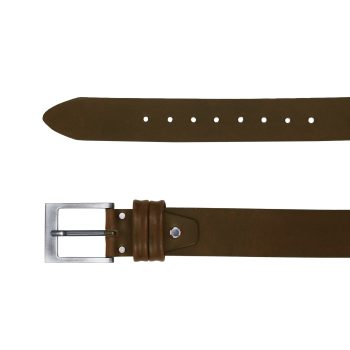vue dessus ceinture casual cuir marron jules & jenn