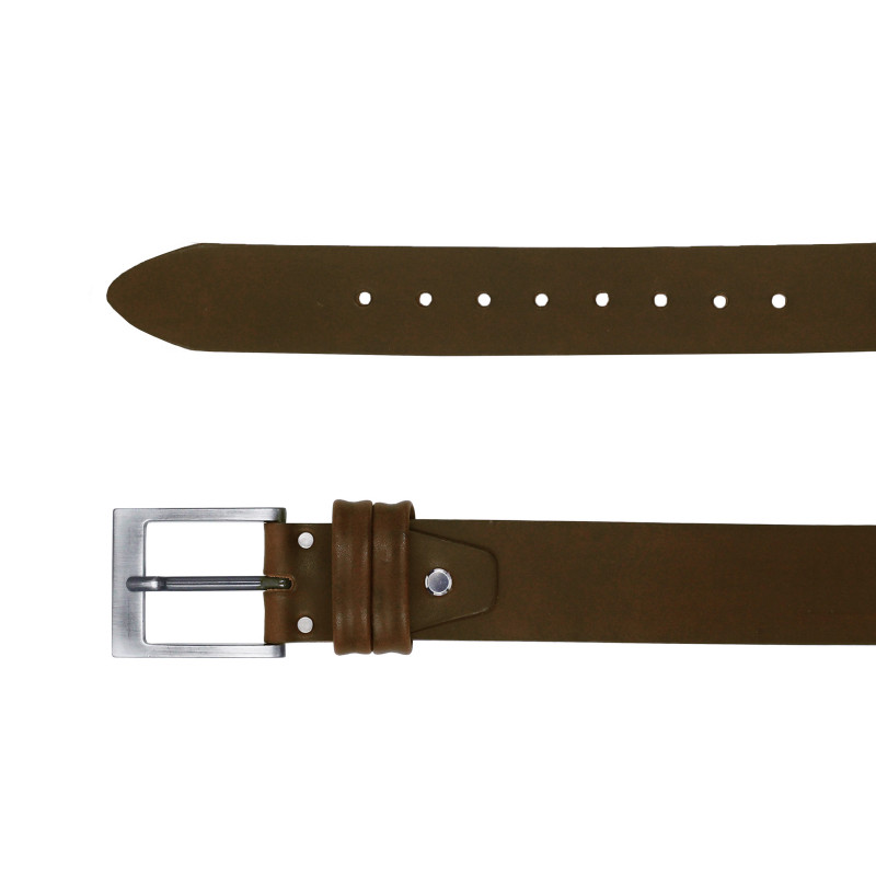 vue dessus ceinture casual cuir marron jules & jenn