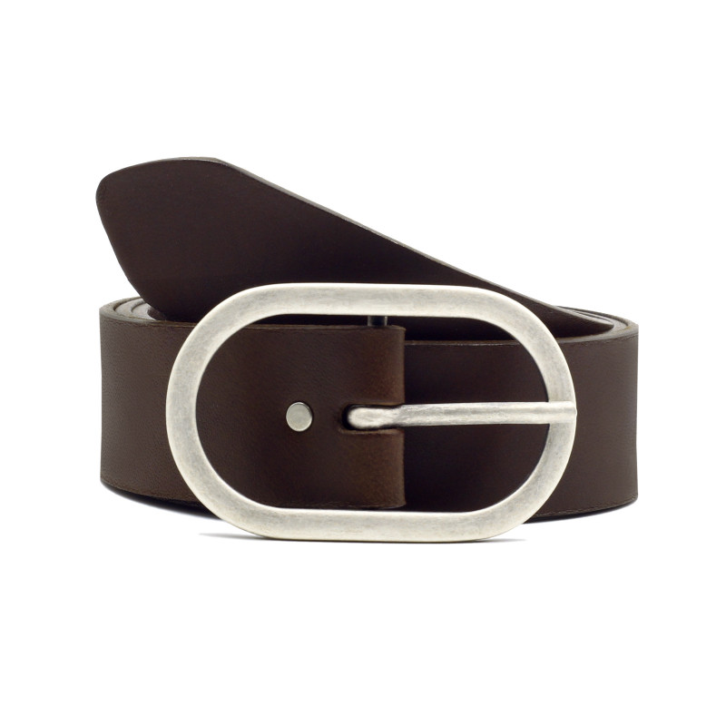 ceinture large cuir marron JULES & JENN