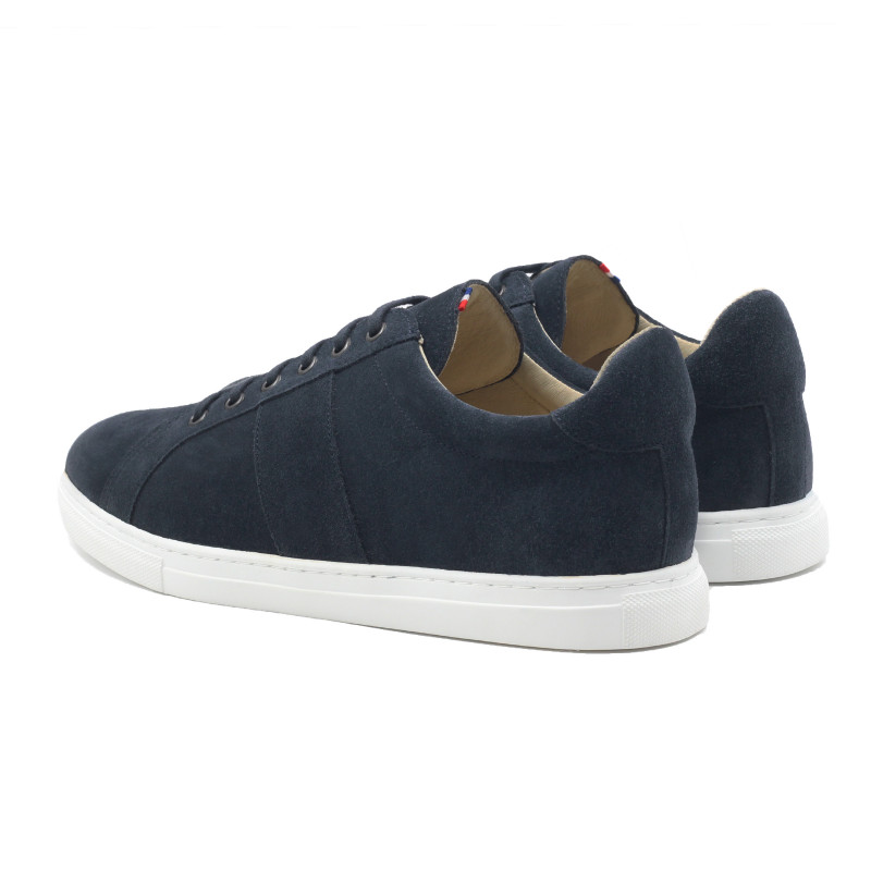 vue arrière baskets made in france cuir daim bleu JULES & JENN