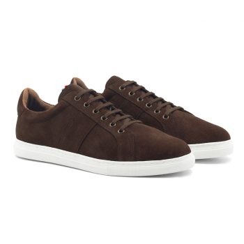 baskets made in france cuir daim marron JULES & JENN