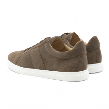 vue arrière baskets made in france cuir daim taupe JULES & JENN