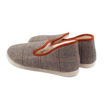 vue arrière charentaises marron orange jules & jenn
