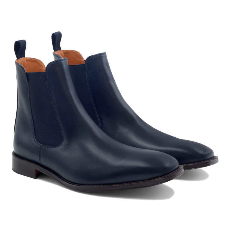 chelsea boots cuir bleu JULES & JENN