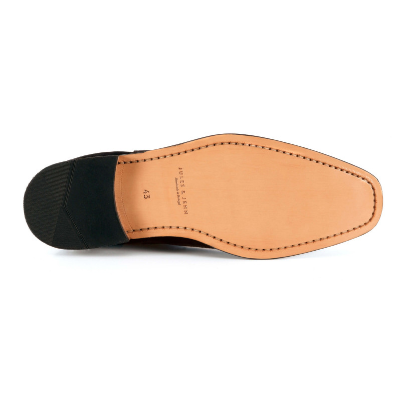 vue dessous chelsea boots cuir bleu JULES & JENN