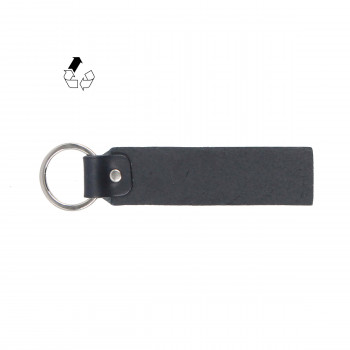 vue arriere porte cles grave cuir upcycle bleu jules & jenn