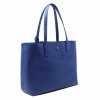 sac cabas cuir souple grainé bleu royal JULES & JENN