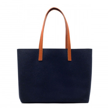 vue dos sac cabas drap de laine bleu JULES & JENN