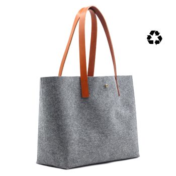 sac cabas drap de laine gris JULES & JENN