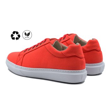 vue arrière baskets toile recyclée corail jules & jenn