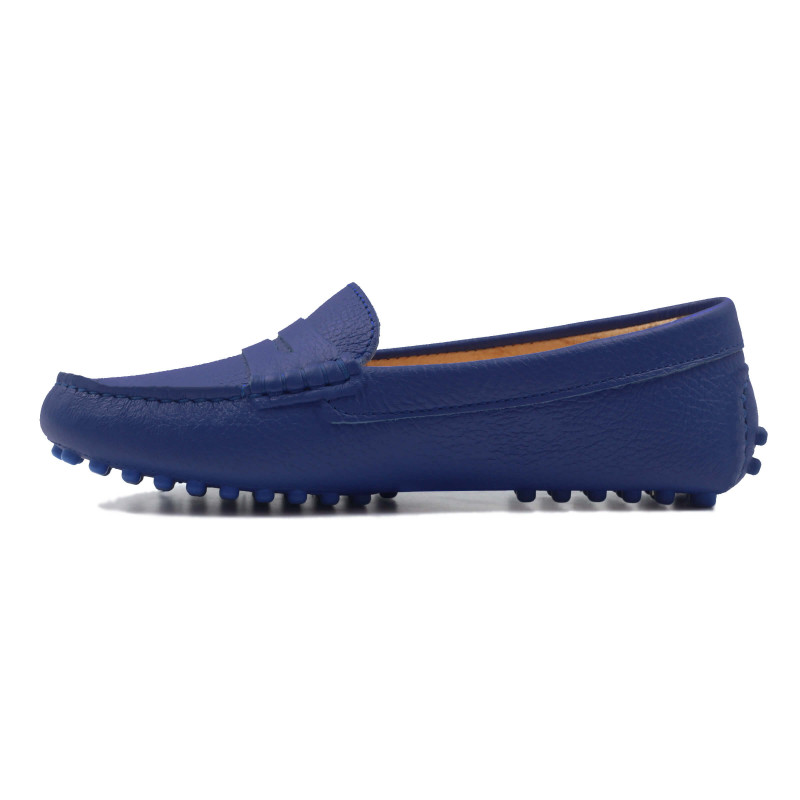 vue interieur mocassins femme cuir graine bleu royal jules & jenn