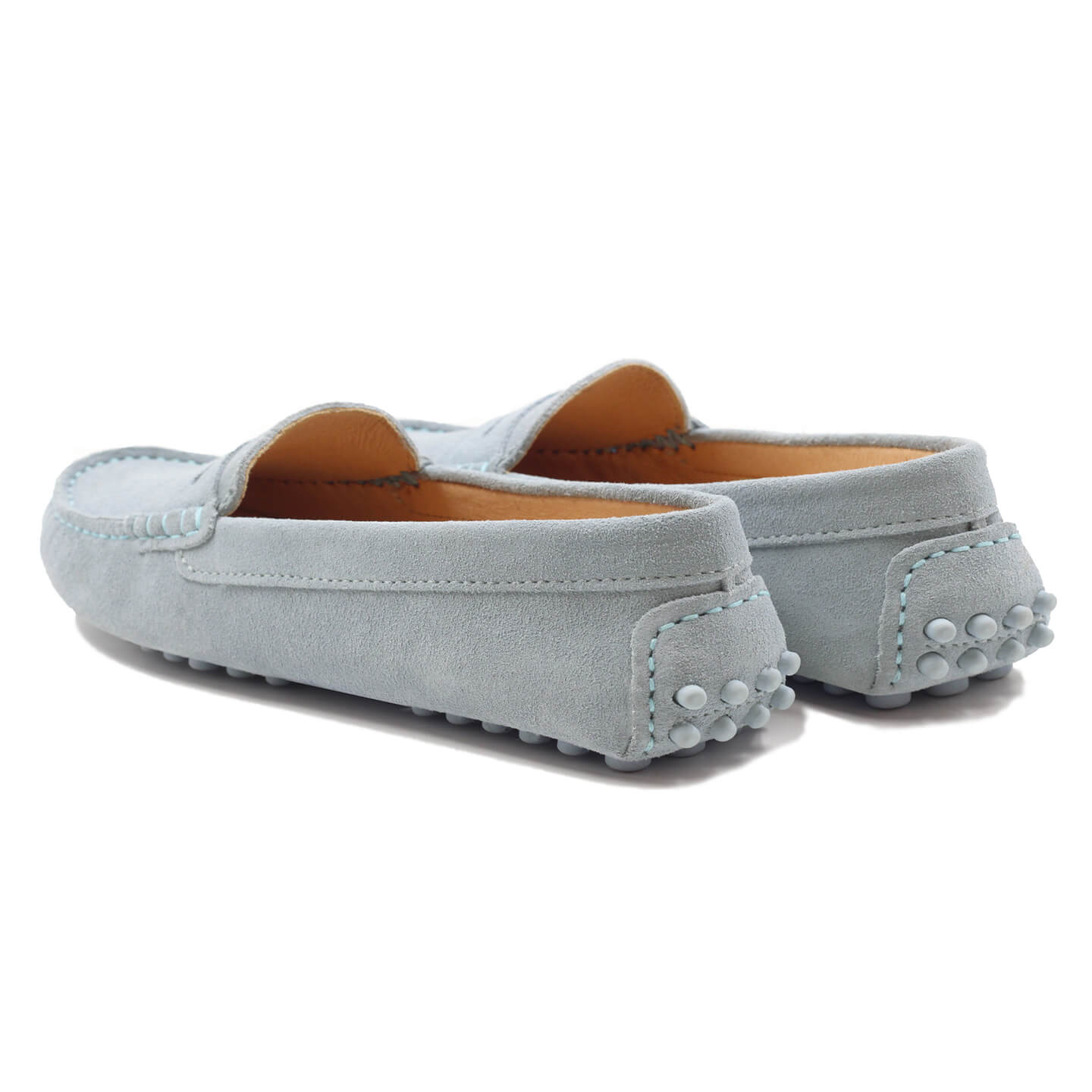 mocassin femme bleu marine cuir