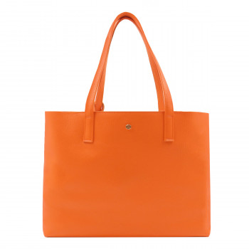 sac cabas cuir souple graine orange jules & jenn