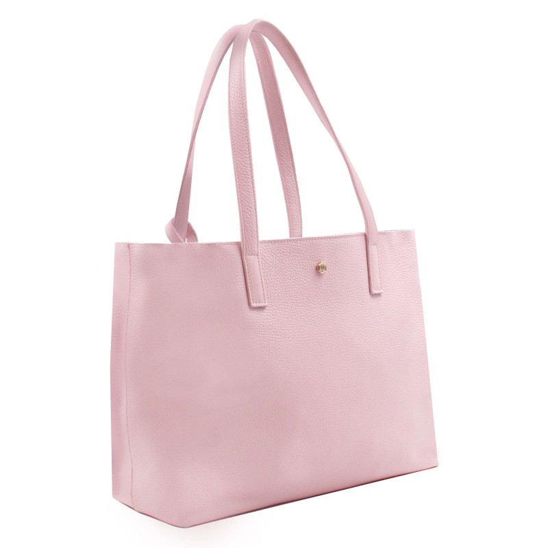 vue cote sac cabas cuir souple graine rose jules & jenn