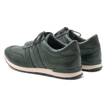 vue arrière sneakers cuir vert JULES & JENN