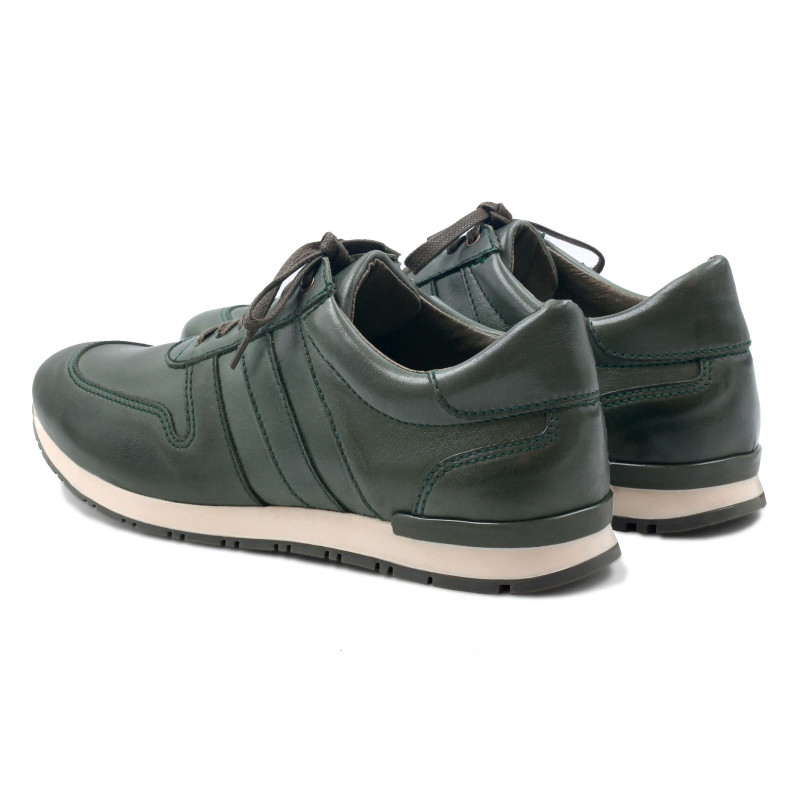 vue arrière sneakers cuir vert JULES & JENN