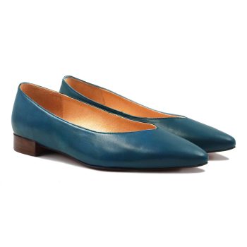 ballerines cuir bleu jules & jenn