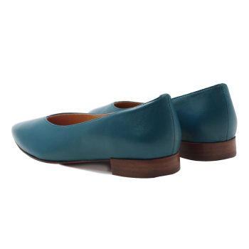 vue arrière ballerines cuir bleu jules & jenn