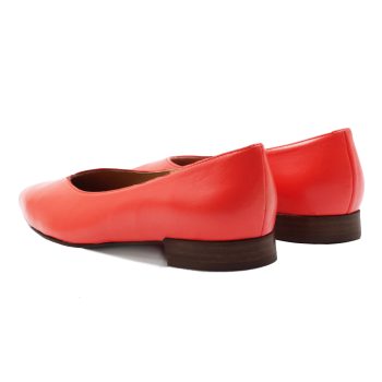 vue arrière ballerines cuir corail jules & jenn
