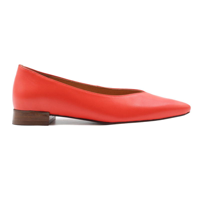 vue extérieur ballerines cuir corail jules & jenn