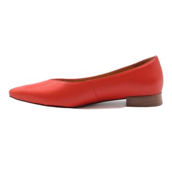 vue intérieur ballerines cuir corail jules & jenn