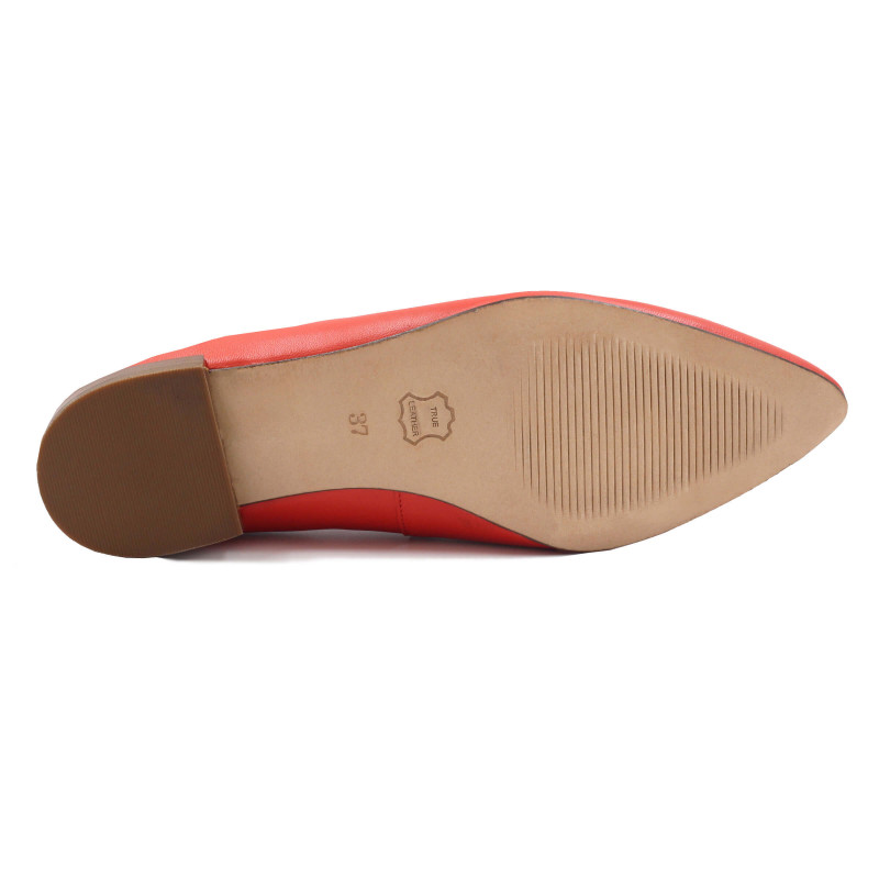 vue dessous ballerines cuir corail jules & jenn