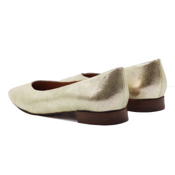 vue arrière ballerines cuir métallisé doré jules & jenn