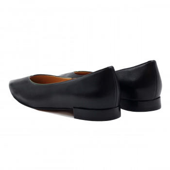 vue arrière ballerines cuir noir jules & jenn