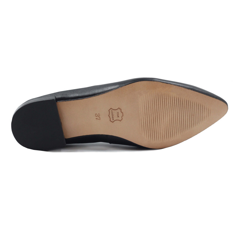 vue dessous ballerines cuir noir jules & jenn