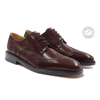 vue face derbies cousu goodyear cuir marron jules jenn