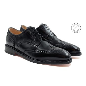 vue face derbies cousu goodyear cuir noir jules jenn