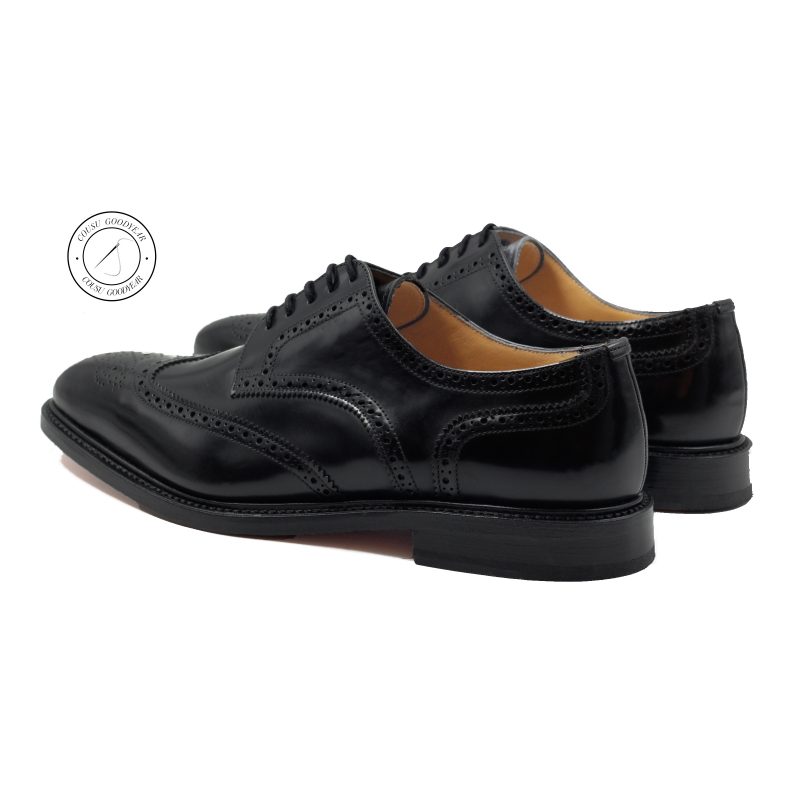 vue arriere derbies cousu goodyear cuir noir jules jenn