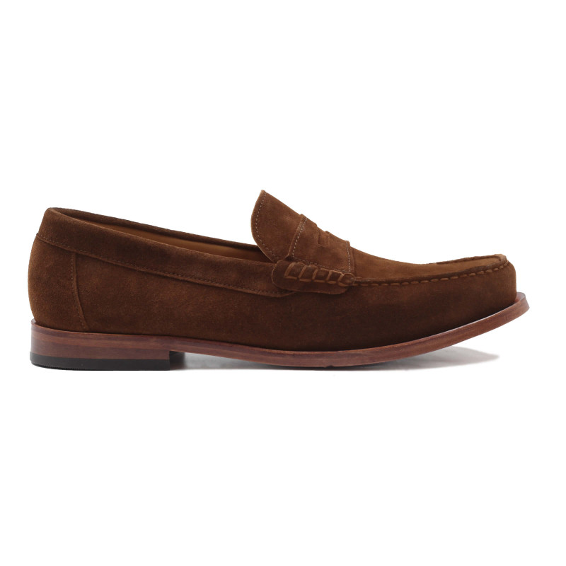 vue extérieur mocassins urbains cuir velours marron jules & jenn