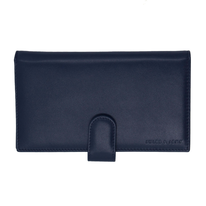 portefeuille porte-chequier bleu jules & jenn