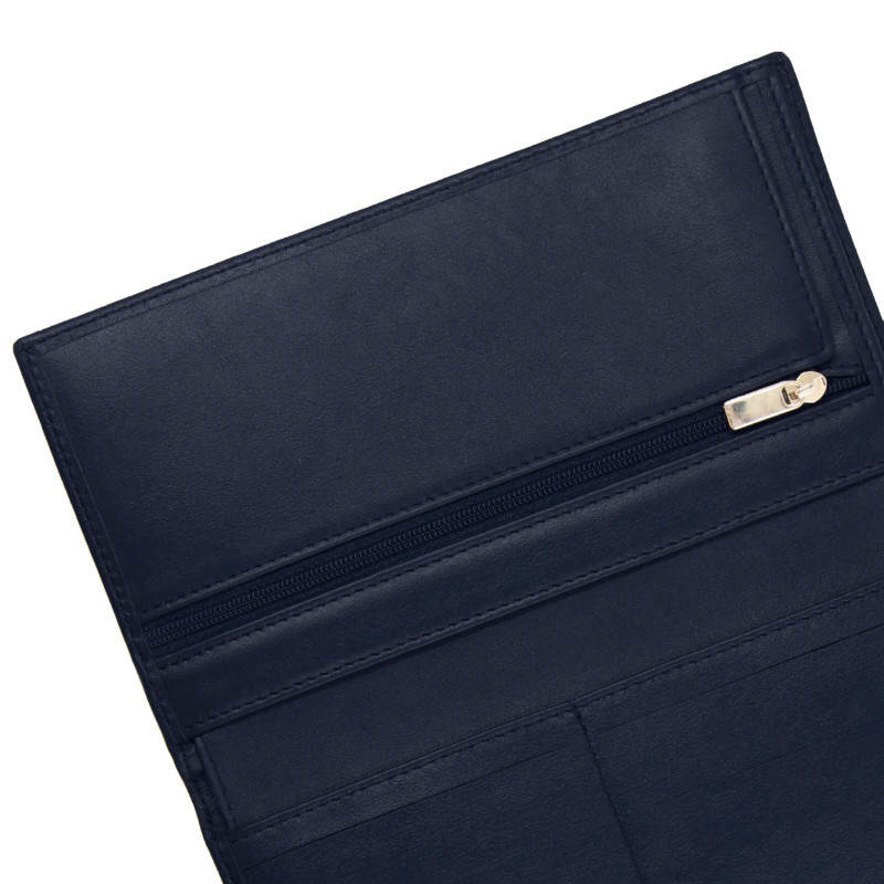 vue interieur portefeuille porte-chequier bleu jules & jenn