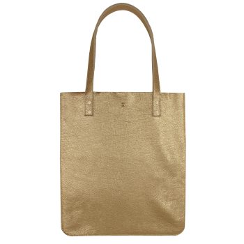 sac cabas plat cuir graine dore jules & jenn