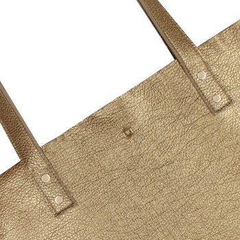 vue zoomee sac cabas plat cuir graine dore jules & jenn