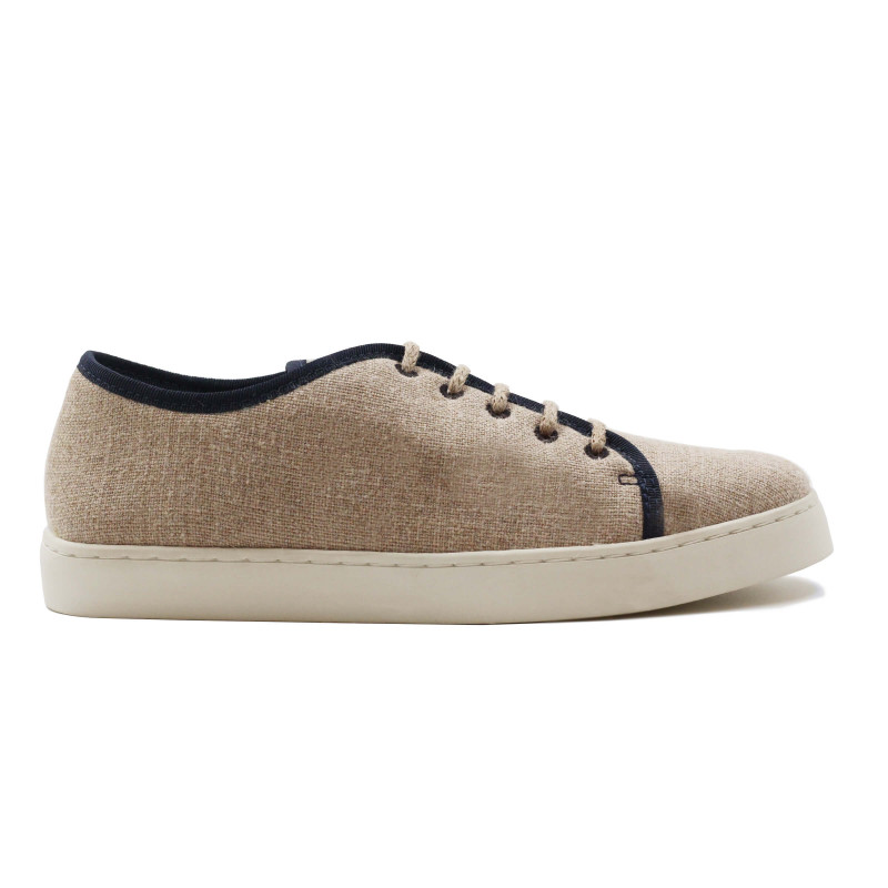 vue exterieur baskets lin beige bleu jules & jenn
