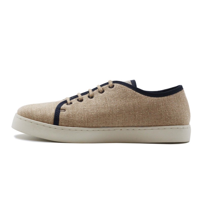 vue interieur baskets lin beige bleu jules & jenn