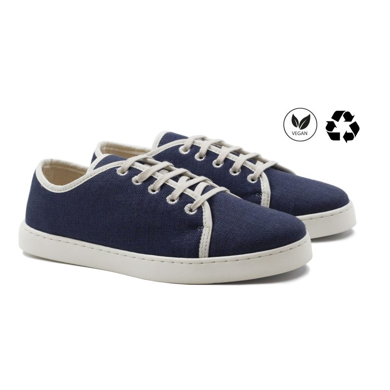 baskets lin bleu beige jules & jenn