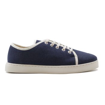 vue exterieur baskets lin bleu beige jules & jenn