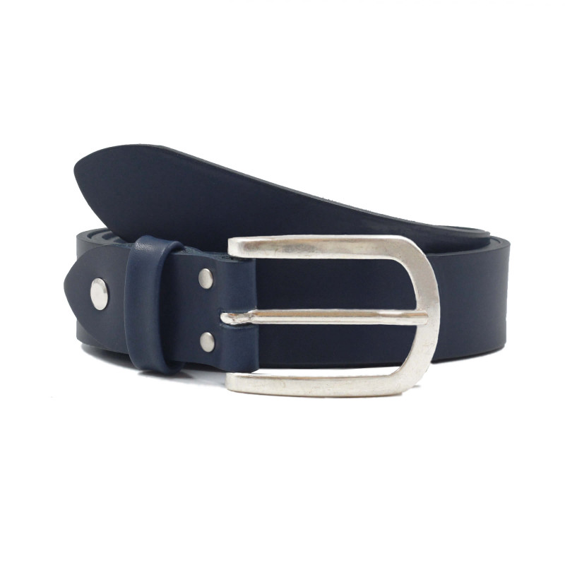 ceinture aventure cuir bleu jules & jenn