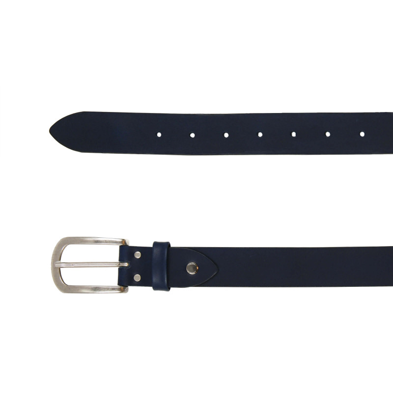 vue dessus ceinture aventure cuir bleu jules & jenn