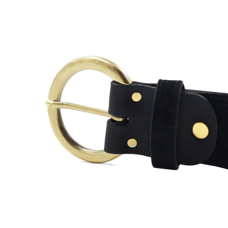vue boucle ceinture boheme cuir daim noir jules & jenn