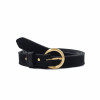 ceinture boucle or cuir daim noir jules & jenn