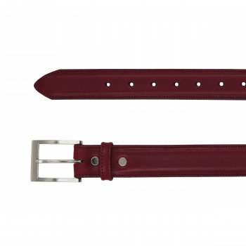 vue dessus ceinture classique cuir bordeaux jules & jenn